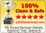 MS Access Remove (Delete, Replace) Text, Spaces & Characters From Fields Software 7.0 Clean & Safe award